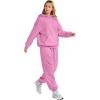 imageAUTOMET Womens 2 Piece Outfits Lounge Hoodie Sweatsuit Sets Oversized Sweatshirt Baggy Fall Fashion Sweatpants with PocketsPink