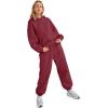 imageAUTOMET Womens 2 Piece Outfits Lounge Hoodie Sweatsuit Sets Oversized Sweatshirt Baggy Fall Fashion Sweatpants with PocketsRed