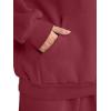 imageAUTOMET Womens 2 Piece Outfits Lounge Hoodie Sweatsuit Sets Oversized Sweatshirt Baggy Fall Fashion Sweatpants with PocketsRed