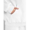 imageAUTOMET Womens 2 Piece Outfits Lounge Hoodie Sweatsuit Sets Oversized Sweatshirt Baggy Fall Fashion Sweatpants with PocketsWhite