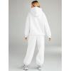 imageAUTOMET Womens 2 Piece Outfits Lounge Hoodie Sweatsuit Sets Oversized Sweatshirt Baggy Fall Fashion Sweatpants with PocketsWhite