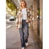 imageAUTOMET Womens Fall Outfits Fashion Clothes Shackets Flannel Plaid Button Down Long Sleeve Shirts JacketsApricot