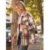 imageAUTOMET Womens Fall Outfits Fashion Clothes Shackets Flannel Plaid Button Down Long Sleeve Shirts JacketsApricot