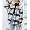 imageAUTOMET Womens Fall Outfits Fashion Clothes Shackets Flannel Plaid Button Down Long Sleeve Shirts JacketsBlackwhite
