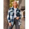 imageAUTOMET Womens Fall Outfits Fashion Clothes Shackets Flannel Plaid Button Down Long Sleeve Shirts JacketsBlue