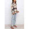 imageAUTOMET Womens Fall Outfits Fashion Clothes Shackets Flannel Plaid Button Down Long Sleeve Shirts JacketsBrown