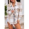 imageAUTOMET Womens Fall Outfits Fashion Clothes Shackets Flannel Plaid Button Down Long Sleeve Shirts JacketsBrownwhite