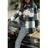 imageAUTOMET Womens Fall Outfits Fashion Clothes Shackets Flannel Plaid Button Down Long Sleeve Shirts JacketsDark Green