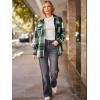 imageAUTOMET Womens Fall Outfits Fashion Clothes Shackets Flannel Plaid Button Down Long Sleeve Shirts JacketsGreen