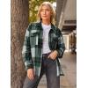 imageAUTOMET Womens Fall Outfits Fashion Clothes Shackets Flannel Plaid Button Down Long Sleeve Shirts JacketsGreen