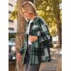 imageAUTOMET Womens Fall Outfits Fashion Clothes Shackets Flannel Plaid Button Down Long Sleeve Shirts JacketsGreen