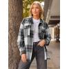 imageAUTOMET Womens Fall Outfits Fashion Clothes Shackets Flannel Plaid Button Down Long Sleeve Shirts JacketsGrey