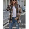 imageAUTOMET Womens Fall Outfits Fashion Clothes Shackets Flannel Plaid Button Down Long Sleeve Shirts JacketsKhakigrey