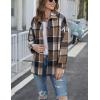 imageAUTOMET Womens Fall Outfits Fashion Clothes Shackets Flannel Plaid Button Down Long Sleeve Shirts JacketsKhakigrey