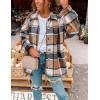 imageAUTOMET Womens Fall Outfits Fashion Clothes Shackets Flannel Plaid Button Down Long Sleeve Shirts JacketsKhakigrey