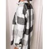 imageAUTOMET Womens Fall Outfits Fashion Clothes Shackets Flannel Plaid Button Down Long Sleeve Shirts JacketsWhitegrey