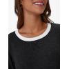 imageAUTOMET Womens Long Sleeve Shirts Color Block Casual Crewneck Tops Tshirt Basic Tee Fall Fashion Clothes Trendy OutfitsBlack
