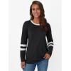 imageAUTOMET Womens Long Sleeve Shirts Color Block Casual Crewneck Tops Tshirt Basic Tee Fall Fashion Clothes Trendy OutfitsBlack