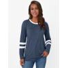 imageAUTOMET Womens Long Sleeve Shirts Color Block Casual Crewneck Tops Tshirt Basic Tee Fall Fashion Clothes Trendy OutfitsBlue