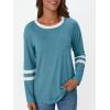 imageAUTOMET Womens Long Sleeve Shirts Color Block Casual Crewneck Tops Tshirt Basic Tee Fall Fashion Clothes Trendy OutfitsBluegreen
