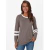 imageAUTOMET Womens Long Sleeve Shirts Color Block Casual Crewneck Tops Tshirt Basic Tee Fall Fashion Clothes Trendy OutfitsCoffeegrey