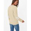 imageAUTOMET Womens Long Sleeve Shirts Color Block Casual Crewneck Tops Tshirt Basic Tee Fall Fashion Clothes Trendy OutfitsCream