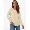 imageAUTOMET Womens Long Sleeve Shirts Color Block Casual Crewneck Tops Tshirt Basic Tee Fall Fashion Clothes Trendy OutfitsCream