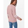 imageAUTOMET Womens Long Sleeve Shirts Color Block Casual Crewneck Tops Tshirt Basic Tee Fall Fashion Clothes Trendy OutfitsPink