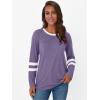 imageAUTOMET Womens Long Sleeve Shirts Color Block Casual Crewneck Tops Tshirt Basic Tee Fall Fashion Clothes Trendy OutfitsPurple