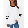 imageAUTOMET Womens Long Sleeve Shirts Color Block Casual Crewneck Tops Tshirt Basic Tee Fall Fashion Clothes Trendy OutfitsWhite