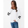 imageAUTOMET Womens Long Sleeve Shirts Color Block Casual Crewneck Tops Tshirt Basic Tee Fall Fashion Clothes Trendy OutfitsWhite