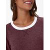 imageAUTOMET Womens Long Sleeve Shirts Color Block Casual Crewneck Tops Tshirt Basic Tee Fall Fashion Clothes Trendy OutfitsWinered