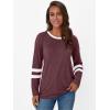 imageAUTOMET Womens Long Sleeve Shirts Color Block Casual Crewneck Tops Tshirt Basic Tee Fall Fashion Clothes Trendy OutfitsWinered