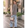 imageAUTOMET Womens Long Sleeve Shirts Loose Fitted Crewneck Basic Tops Casual Outfits Fall Clothes 2025Coffee Grey