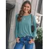 imageAUTOMET Womens Long Sleeve Shirts Loose Fitted Crewneck Basic Tops Casual Outfits Fall Clothes 2025Cyan