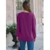imageAUTOMET Womens Long Sleeve Shirts Loose Fitted Crewneck Basic Tops Casual Outfits Fall Clothes 2025Fuchsia