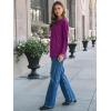 imageAUTOMET Womens Long Sleeve Shirts Loose Fitted Crewneck Basic Tops Casual Outfits Fall Clothes 2025Fuchsia