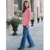 imageAUTOMET Womens Long Sleeve Shirts Loose Fitted Crewneck Basic Tops Casual Outfits Fall Clothes 2025Pink