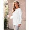imageAUTOMET Womens Long Sleeve Shirts Loose Fitted Crewneck Basic Tops Casual Outfits Fall Clothes 2025White