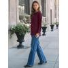 imageAUTOMET Womens Long Sleeve Shirts Loose Fitted Crewneck Basic Tops Casual Outfits Fall Clothes 2025Wine Red