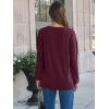 imageAUTOMET Womens Long Sleeve Shirts Loose Fitted Crewneck Basic Tops Casual Outfits Fall Clothes 2025Wine Red