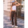 imageAUTOMET Womens Wide Leg Sweatpants Fleece Lined Baggy Straight Leg Lounge Pants Fall Outfits Athletic Joggers with PocketsBrown