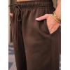 imageAUTOMET Womens Wide Leg Sweatpants Fleece Lined Baggy Straight Leg Lounge Pants Fall Outfits Athletic Joggers with PocketsBrown