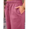 imageAUTOMET Womens Wide Leg Sweatpants Fleece Lined Baggy Straight Leg Lounge Pants Fall Outfits Athletic Joggers with PocketsDarkpink