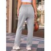 imageAUTOMET Womens Wide Leg Sweatpants Fleece Lined Baggy Straight Leg Lounge Pants Fall Outfits Athletic Joggers with PocketsGrey
