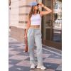 imageAUTOMET Womens Wide Leg Sweatpants Fleece Lined Baggy Straight Leg Lounge Pants Fall Outfits Athletic Joggers with PocketsGrey
