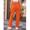 imageAUTOMET Womens Wide Leg Sweatpants Fleece Lined Baggy Straight Leg Lounge Pants Fall Outfits Athletic Joggers with PocketsOrange