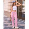 imageAUTOMET Womens Wide Leg Sweatpants Fleece Lined Baggy Straight Leg Lounge Pants Fall Outfits Athletic Joggers with PocketsPink
