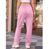 imageAUTOMET Womens Wide Leg Sweatpants Fleece Lined Baggy Straight Leg Lounge Pants Fall Outfits Athletic Joggers with PocketsPink