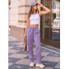 imageAUTOMET Womens Wide Leg Sweatpants Fleece Lined Baggy Straight Leg Lounge Pants Fall Outfits Athletic Joggers with PocketsPurple